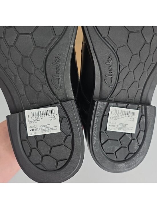 Men’s Clarks Un Hugh Cap Lace Up Black Leather Dress Shoes NIB 7M Formal Prom main image 13
